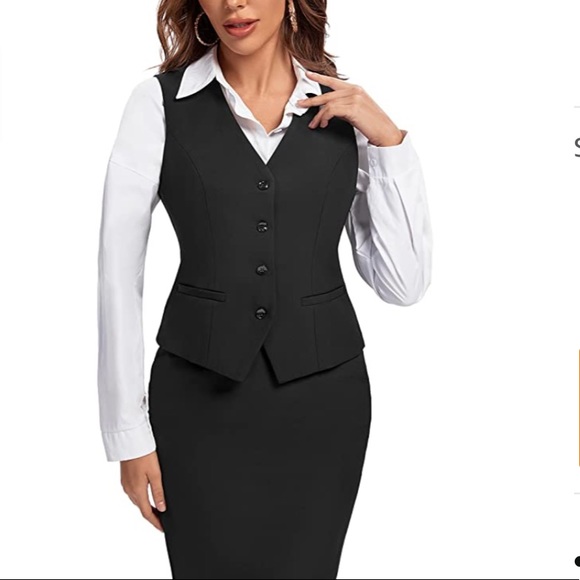 Jackets & Blazers - Women’s Foucome Vest Black XXL